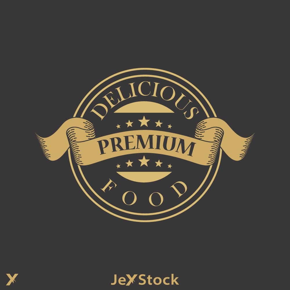 Premium Delicious Food Vintage Badge Vector Logo Free Download