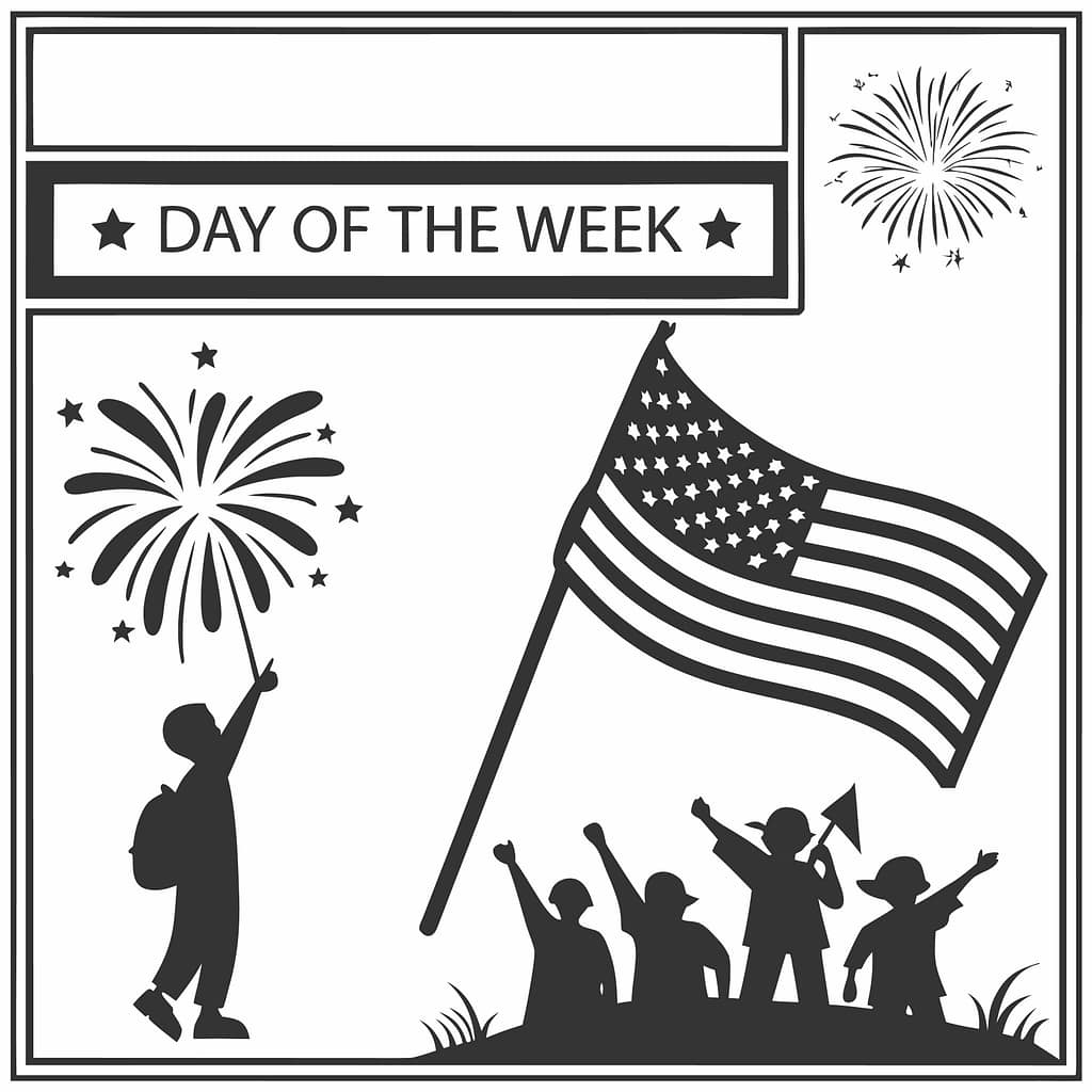 Free Patriotic Day of the Week Vector Template