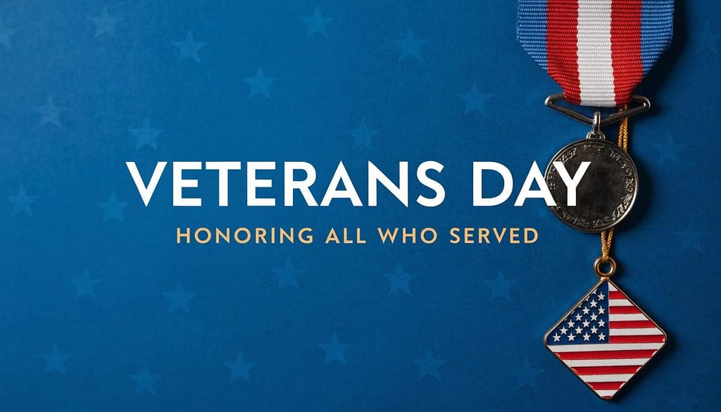 Veterans Day Honoring All Who Served Graphic Background