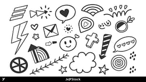 Abstract Hand-Drawn Doodle Elements