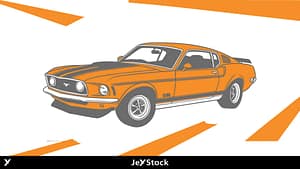 Classic 1969 Ford Mustang Fastback Free Vector Download