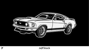 Download Free Classic 1967 Ford Mustang Fastback Vector