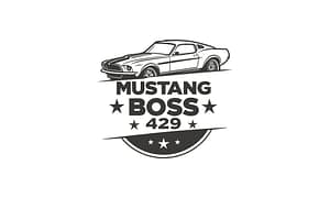 Vintage Mustang 429 Boss Car Logo Design