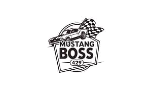 Vintage Mustang Boss 429 racing logo free vector